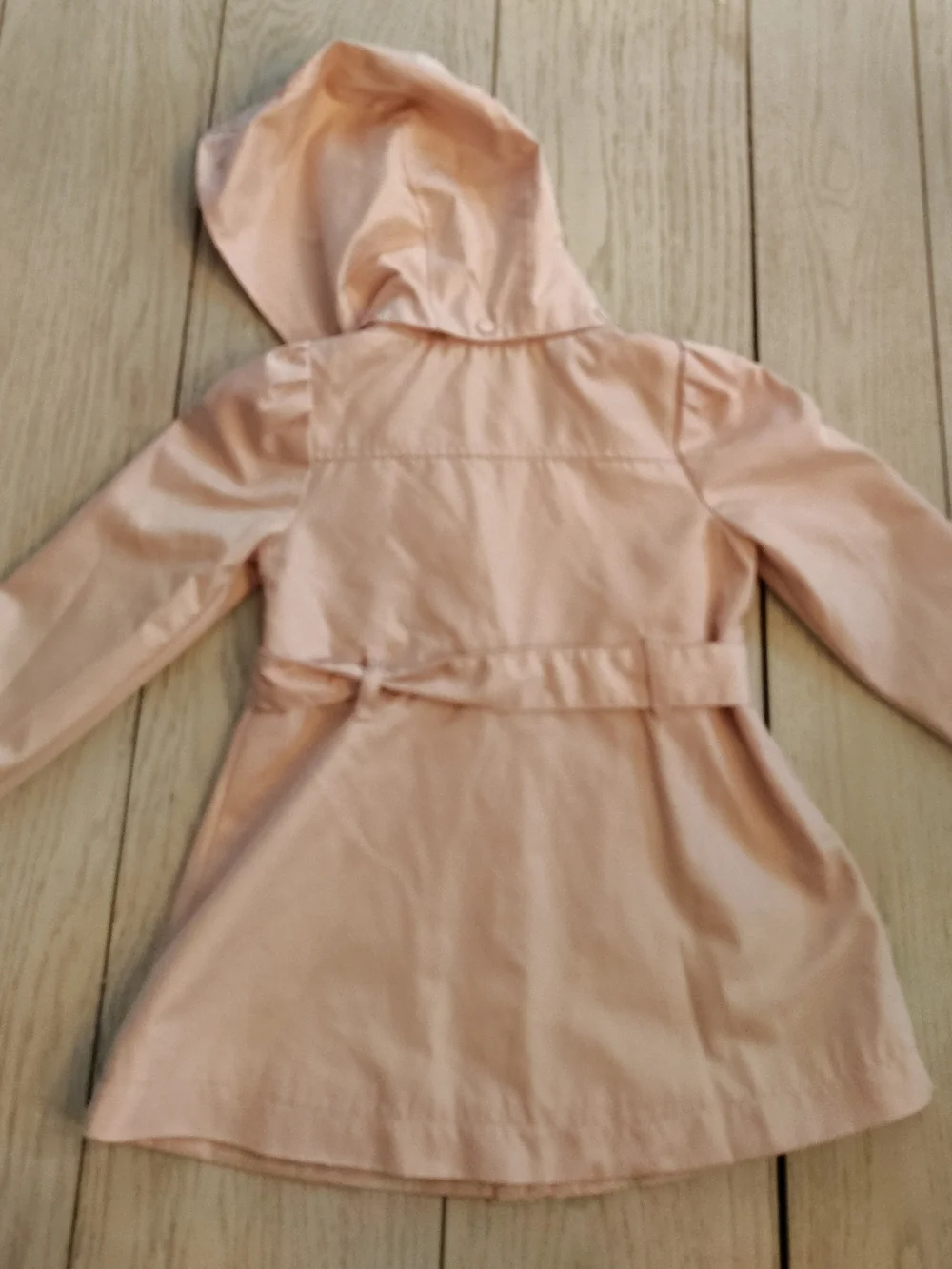 Tahari Girls' Hooded Trench Coat in Light‎ Pink Size S 4-5t